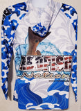 Hooded Blue / Grey Water - Redfish Nation Performance Long Sleeve Shirt CH23