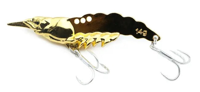 Fishing Lure Set - 10 Realistic Shrimp Soft Baits For Saltwater & Freshwater (Silver & Gold)