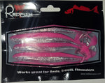 Soft Plastic Paddle Tail Lures 4 3/4"  -  Pink