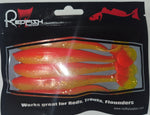 Extreme Action Paddle Tail Lures 4 3/4"  -  Orange / Yellow