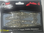 Redfish Nation 4" Split Body Paddle Tail Soft Plastic Lure - Silver Glitter