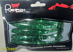 Redfish Nation 4" Split Body Paddle Tail Soft Plastic Lure - Green Glitter
