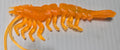 Realistic 4 1/4" Rattling UV Plastic Shrimp - Orange