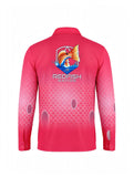 Button Up Pro RFN Performance Shirt Hot Pink Design with Back Vents