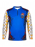 Redfish Nation Performance 1/4 Zip Blue Mean Redfish Design