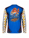 Redfish Nation Performance 1/4 Zip Blue Mean Redfish Design