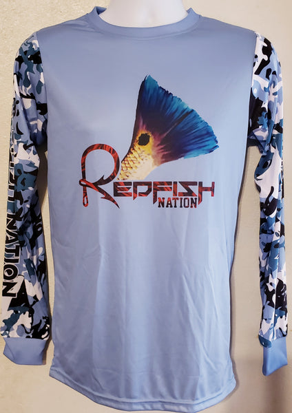 Carolina Blue Redfish  - Redfish Nation Performance Long Sleeve Shirt 23
