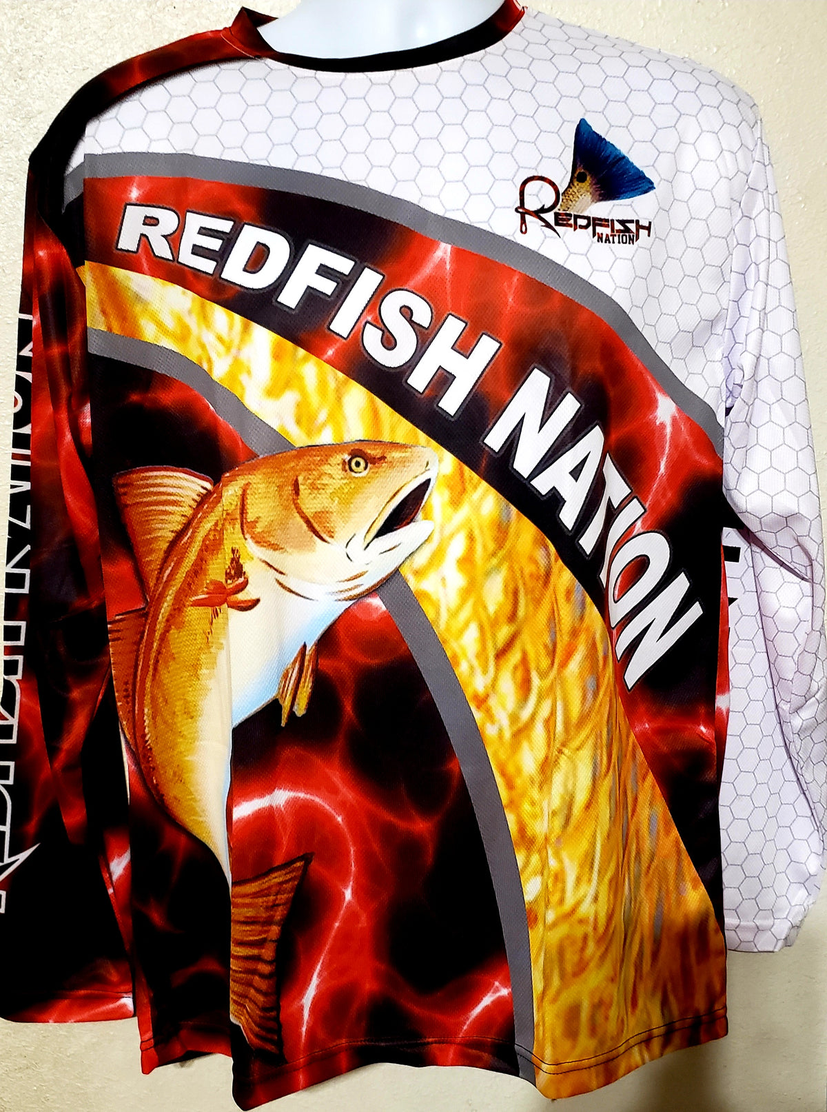 Red Bolt - Redfish Nation Performance Long Sleeve Shirt