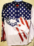 US Flag Redfish  - Redfish Nation Performance Long Sleeve Shirt d23