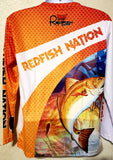 Orange Redfish - Redfish Nation Performance Long Sleeve Shirt d23
