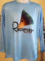 Baby Blue Tail - Redfish Nation Performance Long Sleeve Shirt J23