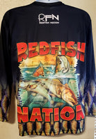 Black Scales - Redfish Nation Performance Long Sleeve Shirt J23