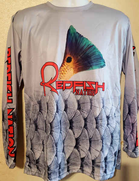 Light Grey Scales Gulf Coast - Redfish Nation Performance Long Sleeve Shirt J23