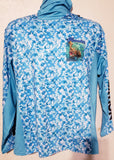 Hooded Royal Blue w/ Face Cover - Flounder Nation Performance Long Sleeve Shirt CH23