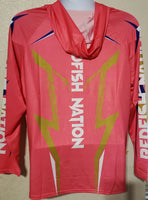 Hooded Hot Pink Passion - Redfish Nation Performance Long Sleeve Shirt CH23