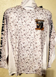 Hooded Grey/White w/ Build in Face Cover - Redfish Nation Performance Long Sleeve Shirt CH23