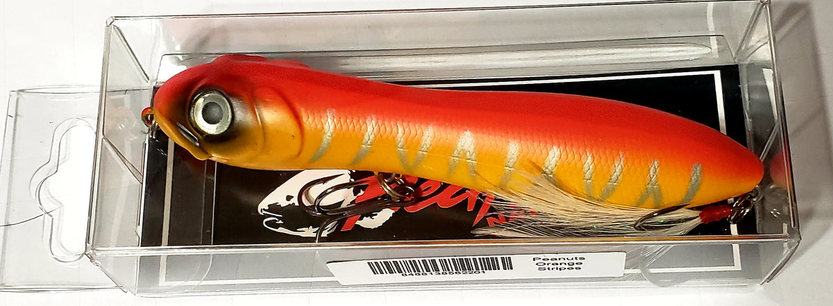 4" Peanut Orange Stripes top water lure
