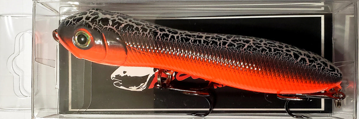Peanut Black/White with Orange bottom-  top water lure