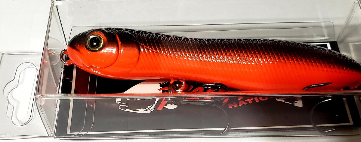 Peanut Brown cracked top brown body -  top water lure