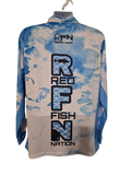 1/4 Zip Shirt Pro Redfish Nation Performance Blue Sky