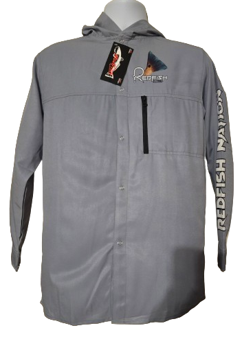 Snap-up Button Up Pro RFN Performance Shirt Grey Hooded