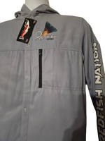 Snap-up Button Up Pro RFN Performance Shirt Grey Hooded