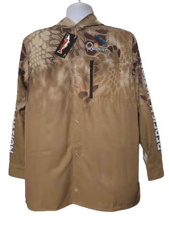 Snap-up Button Up Pro RFN Performance Shirt Brown Camo Hooded