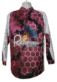 1/4 Zip Shirt Pro Redfish Nation Performance Purple Camo