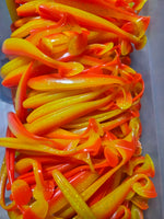 Extreme Action Paddle Tail Lures 4 3/4"  -  Orange / Yellow