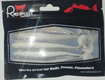 Soft Plastic Paddle Tail Lures 4 3/4"  -  White