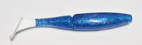 Redfish Nation 4" Split Body Paddle Tail Soft Plastic Lure - Blue white Tail