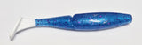 Redfish Nation 4" Split Body Paddle Tail Soft Plastic Lure - Blue white Tail