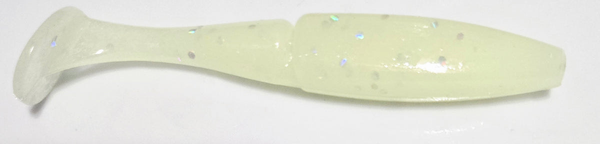 Redfish Nation 4" Split Body Paddle Tail Soft Plastic Lure - Natural Glow