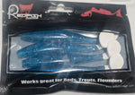 Redfish Nation 4" Split Body Paddle Tail Soft Plastic Lure - Blue white Tail
