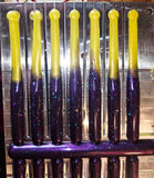 Wacky Tail Paddle Fishing Lure - Purple / Yellow tail