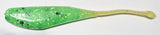 Wacky Tail Paddle Fishing Lure - Lime Green / Chartreuse Tail