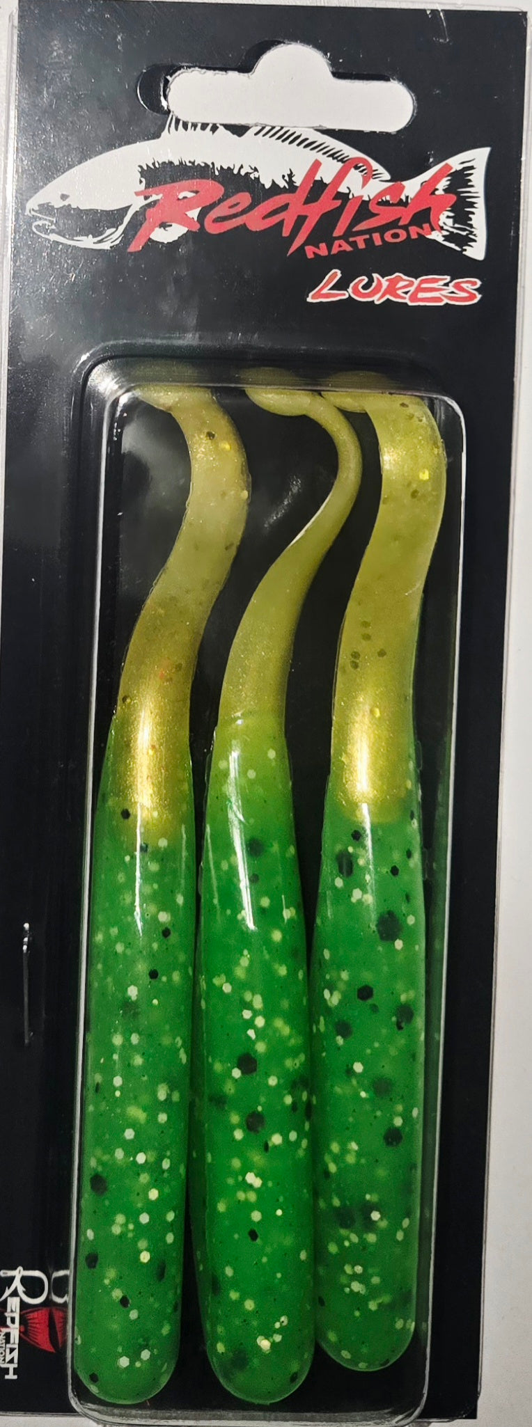 Wacky Tail Paddle Fishing Lure - Lime Green / Chartreuse Tail