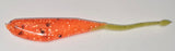 Wacky Tail Paddle Fishing Lure - Florescent Orange / Chartreuse Tail