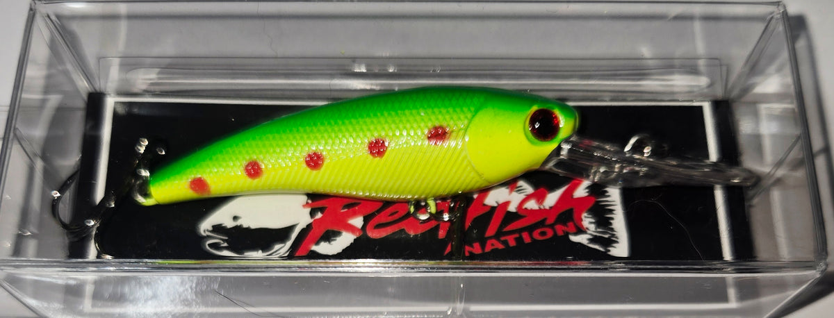 3" Diver Hard Plastic Lure - Lime Green / Chartreus