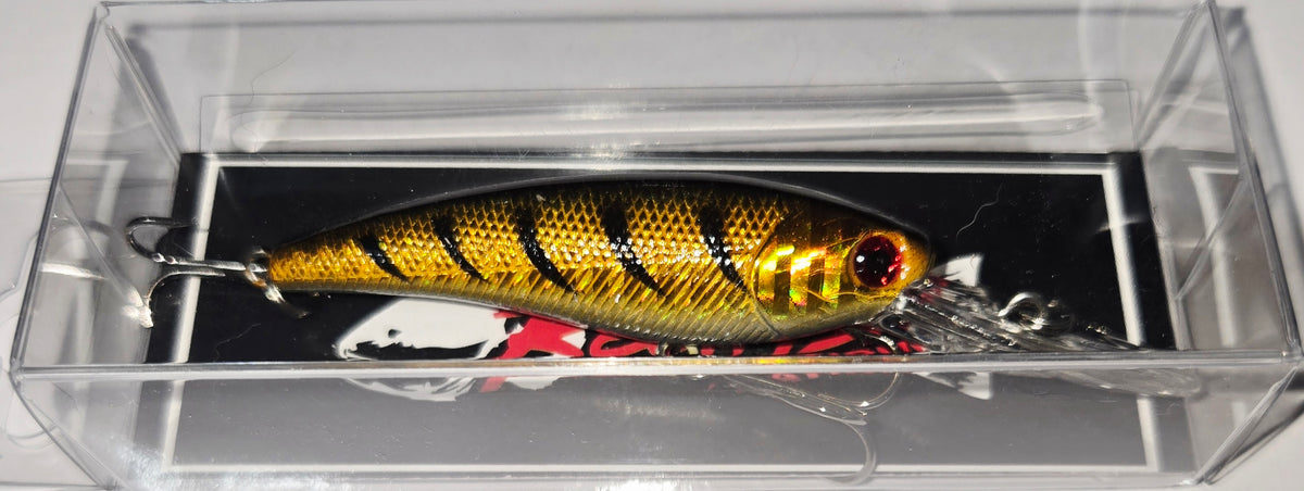 3" Diver Hard Plastic Lure - Gold Tiger Stripes
