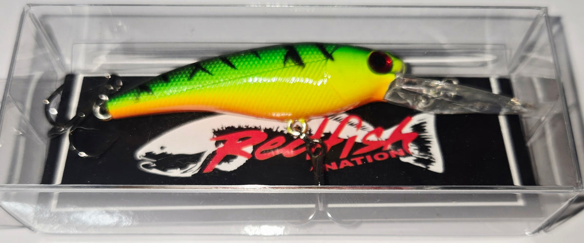 3" Diver Hard Plastic Lure - Green / Yellow / Orange