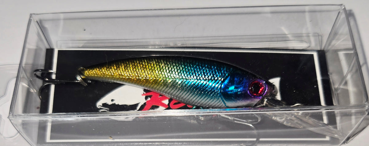 3" Diver Hard Plastic Lure - Blue / Gold Color