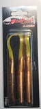 Wacky Tail Paddle Fishing Lure - Gold / Yellow tail