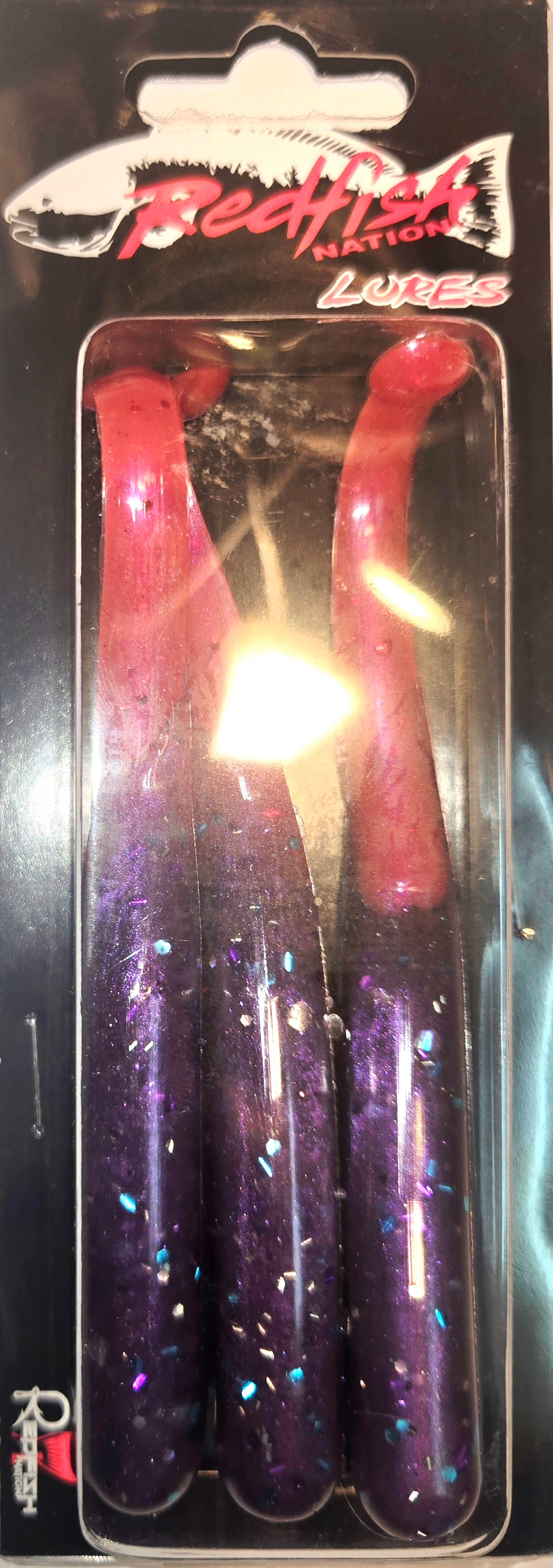 Wacky Tail Paddle Fishing Lure - Fluorescent Purple / Pink