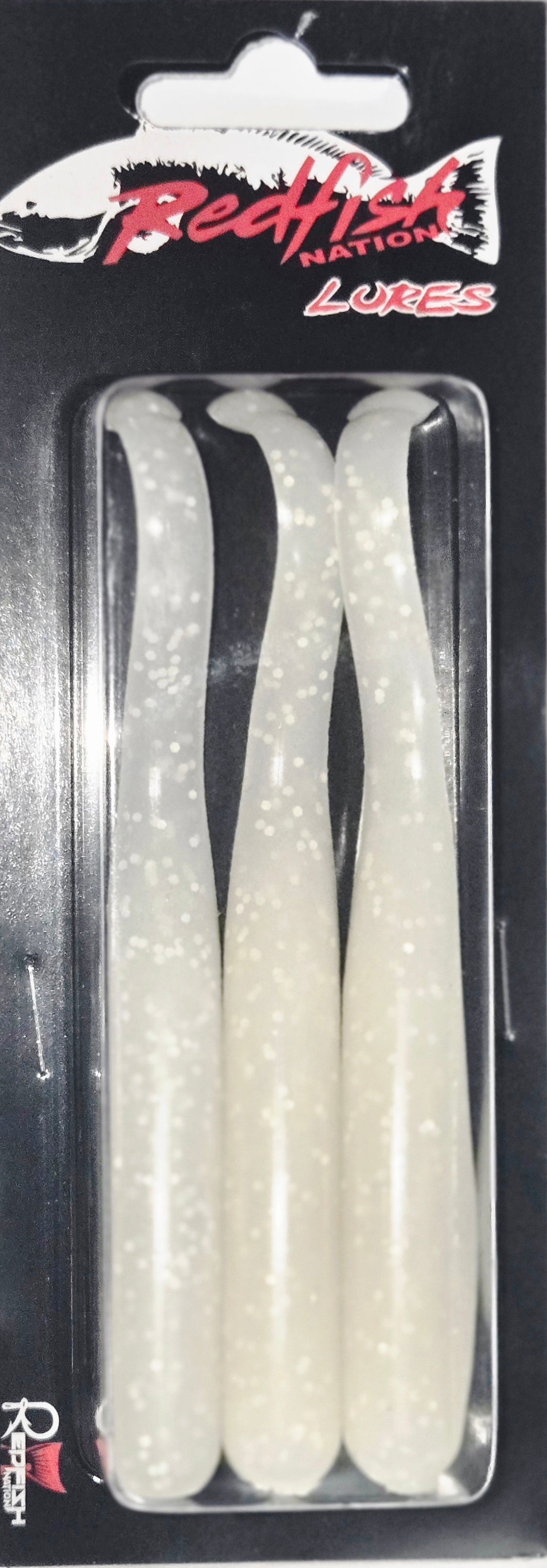 Wacky Tail Paddle Fishing Lure - White