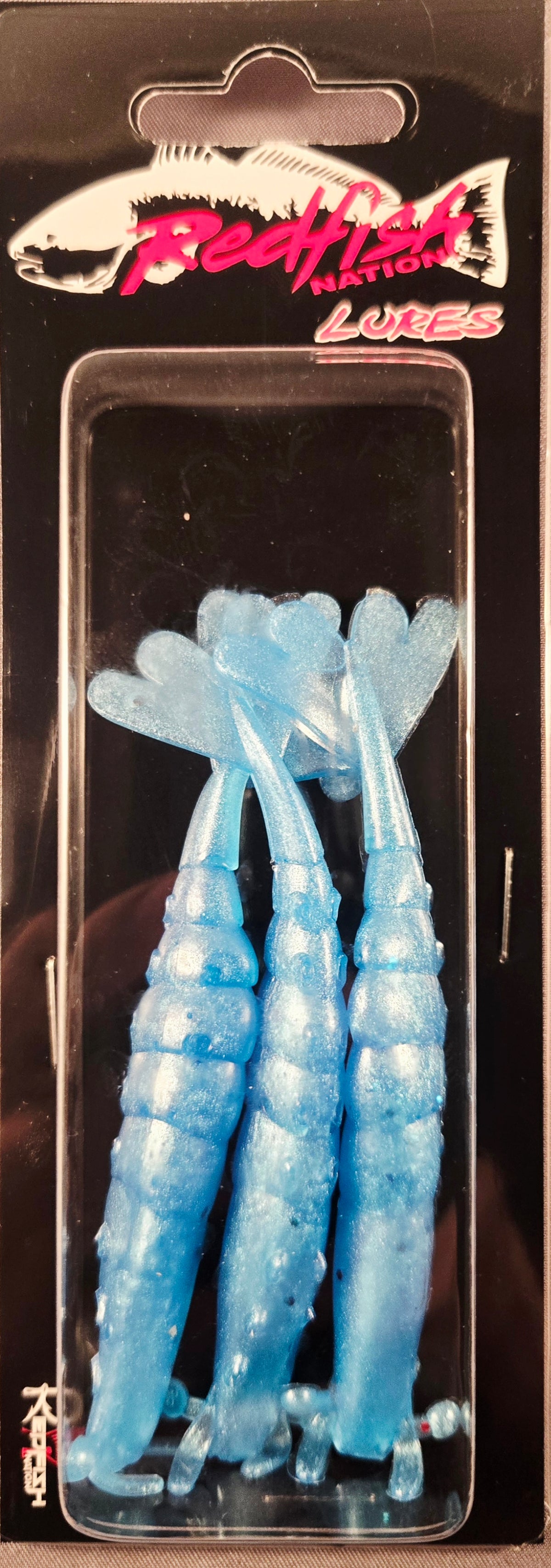 Redfish Nation 4" Soft Body Shrimp Soft Plastic Lure - Sky Blue