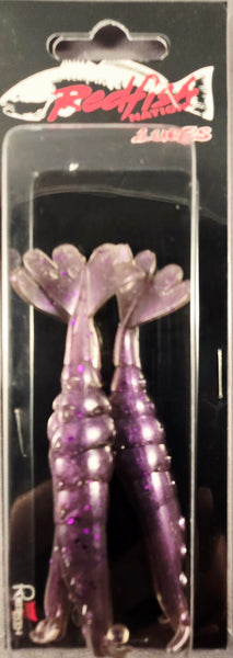 Redfish Nation 4" Soft Body Shrimp Soft Plastic Lure - Cream Purple