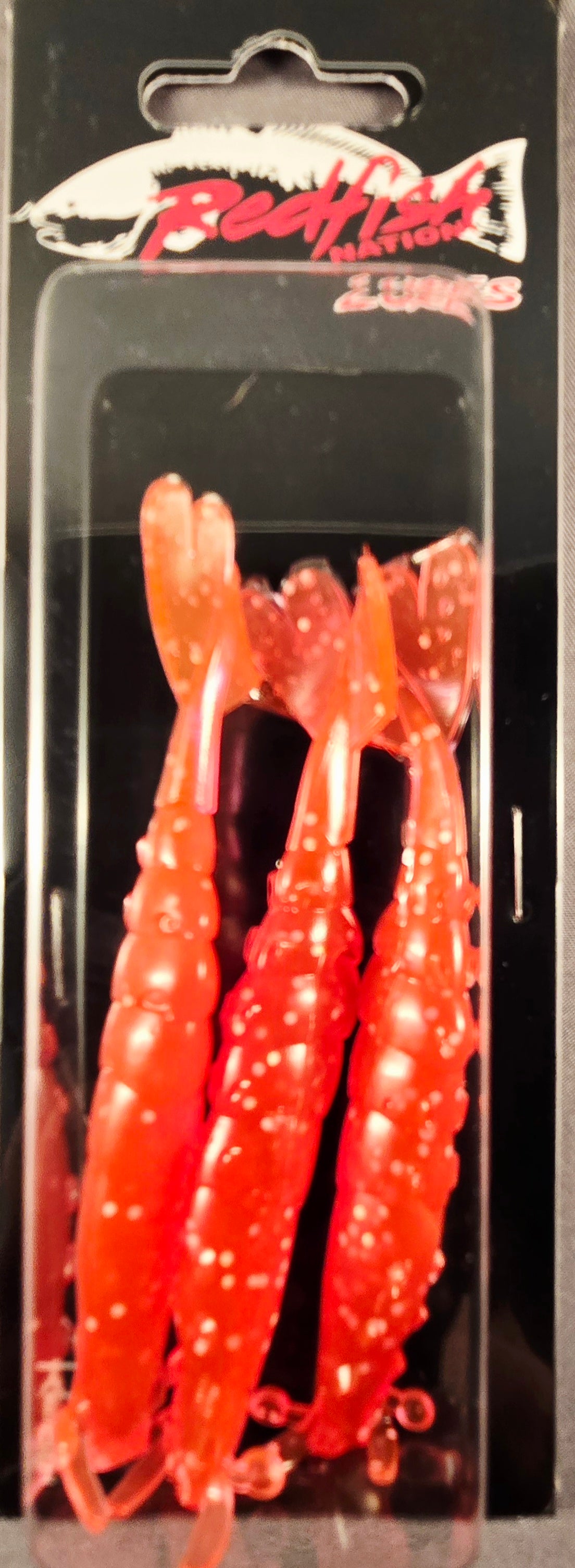 Redfish Nation 4" Soft Body Shrimp Soft Plastic Lure - Candy Red
