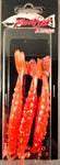 Redfish Nation 4" Soft Body Shrimp Soft Plastic Lure - Candy Red