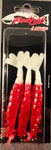 Redfish Nation 4" Soft Body Shrimp Soft Plastic Lure - Red - White tail